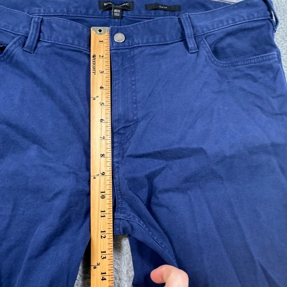 Banana Republic Traveler Slim Fit Blue Chinos Pants Mens‎ 40x33 Cotton Blend